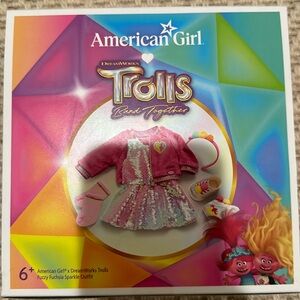 American girl doll Trolls Fuzzy Fuchsia Sparkle Outfit